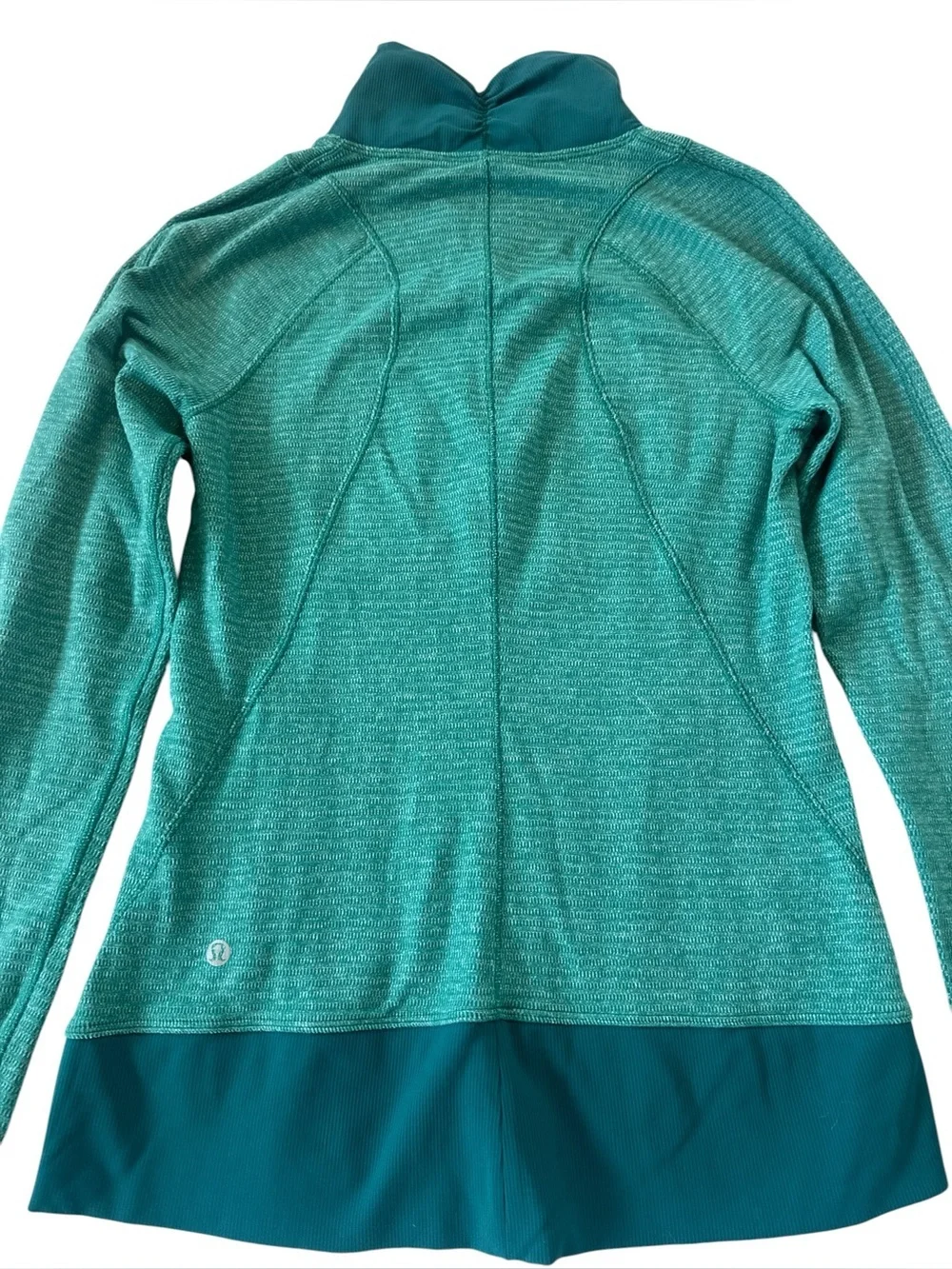 Lululemon Runderful 1/2 Zip Mini Check Pique Hunter Green Pullover